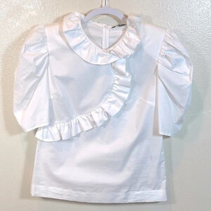 Vivetta Puffy short sleeve white blouse size 42